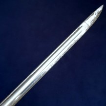 British Lee Enfield 1907 Pattern Bayonet, Chromed with Unusual Reverse Seam Scabbard 81
